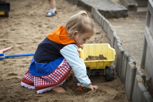 girl in sandbox