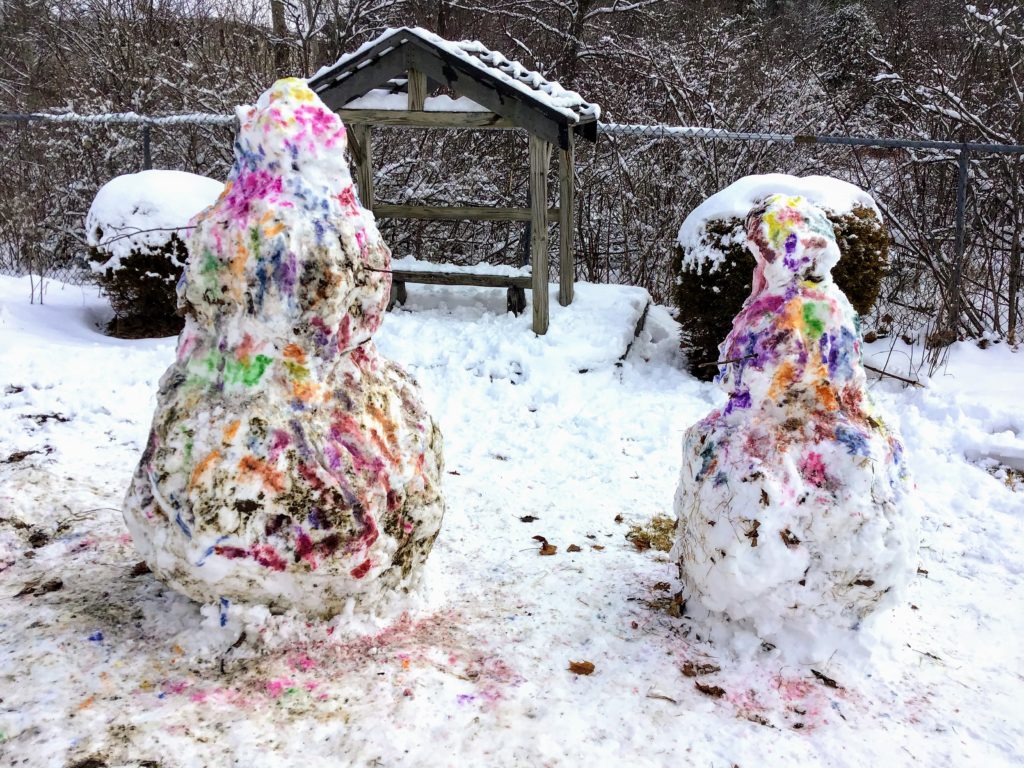 Colorful Kindergarten Snow People!